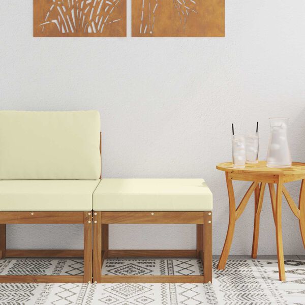 vidaXL Poggiapiedi da Esterno Legno di Acacia Massello Naturale