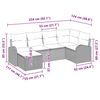 vidaXL Set Divano da Giardino 6 pcs Grigio polyrattan