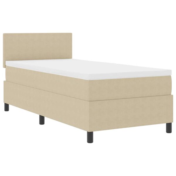 vidaXL Letto a Sorgente LED Grigio chiaro e bianco 80 x 200 cm