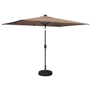 vidaXL Parasol da giardino con luci LED e base 2 x 3 m Poliestere