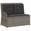 vidaXL Set Divani da Giardino 5 pz con Cuscini in Polyrattan Grigio