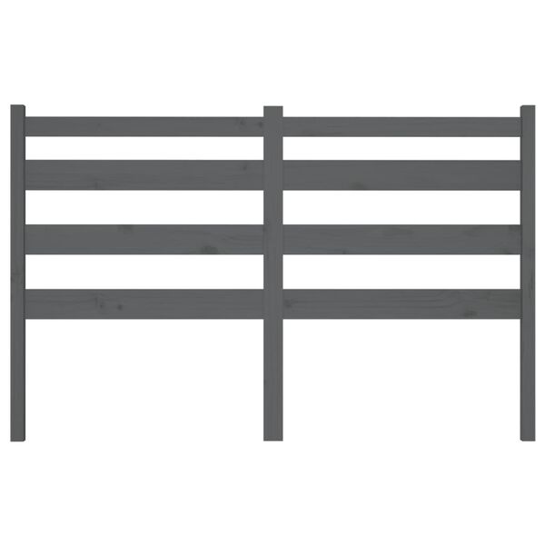 vidaXL Testiera per Letto Grigia 156x4x100cm in Legno Massello di Pino