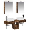 vidaXL Set di Armadi da Bagno 5 pz Rovere Fumo Legno ingegnerizzato