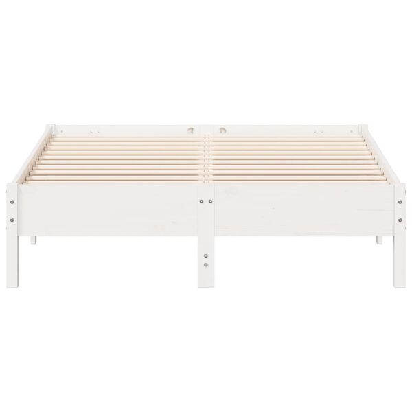 vidaXL Letto senza Materasso Bianco 140x190 cm Legno Massello di Pino