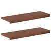 vidaXL Gradini per Scale 2 pz 70 x 25 x 2 cm Marrone Scuro