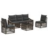 vidaXL Set Divano da Giardino 6 pz Grigio polyrattan