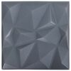 vidaXL Pannelli da parete 24 pcs Grigio Diamante 50 x 50 cm