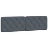 vidaXL Cuscino Testiera Grigio Scuro 183 cm in Velluto