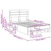 vidaXL Struttura del letto con cassetto con testiera Legno multistrato