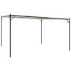 vidaXL Gazebo Beige 4x4 m 180 g/m&sup2; Tessuto e Acciaio