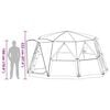 vidaXL Tenda Capanna con tetto Blu 425 x 396 x 222 cm