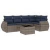 vidaXL Set Divani da Giardino 6 pz con Cuscini Grigio in Polyrattan