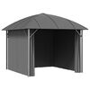 vidaXL Gazebo con Tende Laterali e Tetto ad Arco 3x3 m Antracite