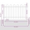 vidaXL Recinzione per Giardino 6 pcs Grigio 10,2 x 1 m
