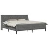 vidaXL Struttura letto con materasso Grigio scuro 200 x 200 cm Velluto