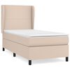 vidaXL Giroletto a Molle con Materasso Cappuccino 90x190 cm Similpelle