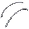 vidaXL Manico 2 pz Argento 107 x 3.6 x 23 mm Acciaio inossidabile