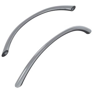vidaXL Manico 2 pz Argento 107 x 3.6 x 23 mm Acciaio inossidabile