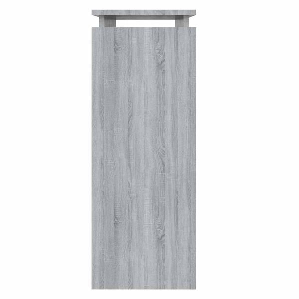 vidaXL Tavolino Consolle Grigio Sonoma 80x30x80 cm Legno Multistrato