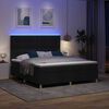 vidaXL Letto a Sorgente LED con materasso Nero 180 x 200 cm Tessuto