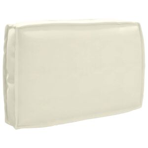 vidaXL Cuscino per schienale pallet con cuscino Crema 60 x 40 x 12 cm