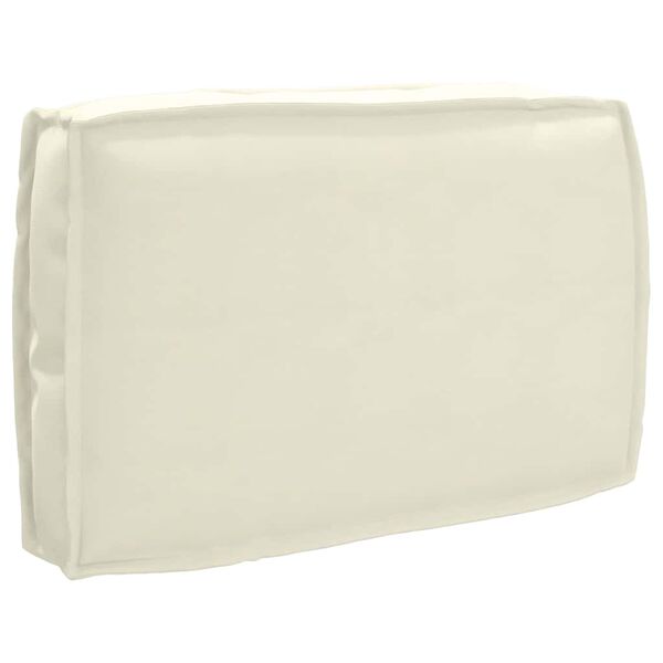 vidaXL Cuscino per schienale pallet con cuscino Crema 60 x 40 x 12 cm