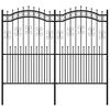 vidaXL Recinzione da giardino KAMPEN con punta a lancia nera 240x175cm