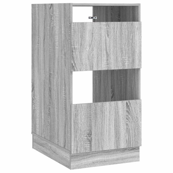 vidaXL Mobile da lavanderia con porta Grigio Sonoma Legno multistrato