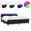 vidaXL Letto a Molle con Materasso e LED Nero 180x210 cm in Velluto