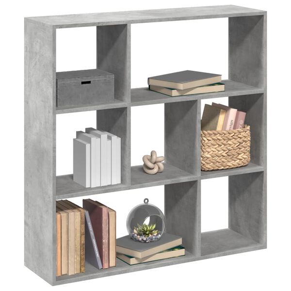 vidaXL Libreria Divisorio Grigio Cemento 102x29x103,5 cm in Truciolato