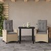 vidaXL Set Pranzo da Giardino 5 pz con Cuscini Beige Misto Polyrattan