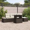 vidaXL Set Divano da Giardino 6 pcs Marrone Poly Rattan