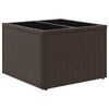 vidaXL Tavolo da Giardino Piano Vetro Marrone 55x55x37 cm Polyrattan