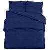 vidaXL Set Copripiumino Blu Marino 155x220 cm in Microfibra Leggera