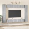 vidaXL Set Mobili Porta TV 10 pz Grigio Sonoma in Legno Multistrato