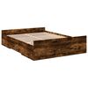 vidaXL Giroletto con Cassetti Rovere Fumo 120x200 cm Legno Multistrato