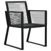 vidaXL Set da Pranzo da Giardino 3 pz in Rattan PVC Nero