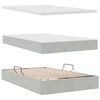 vidaXL Letto con contenitore e materasso Grigio chiaro 120 x 200 cm