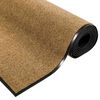 vidaXL Tappetino Altro Crema e Nero 120 x 250 cm Poliammide e PVC
