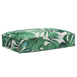 vidaXL Cuscino Tessuto Oxford Motivo a Foglie 60 x 40 x 8 cm
