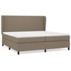 vidaXL Giroletto a Molle con Materasso Tortora 200x200 cm in Tessuto