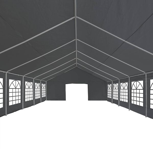 vidaXL Tessuto per tenda senza struttura Grigio 12 x 6 m PE