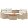 vidaXL Set di divani 6 pz Beige e Bianco Crema