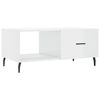 vidaXL Tavolino da Salotto Bianco Lucido 90x50x40 cm Legno Multistrato