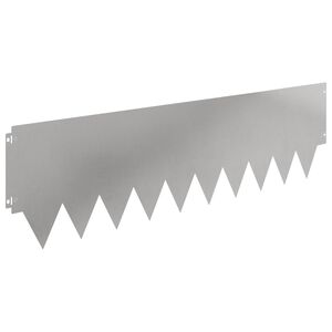 vidaXL Bordura per Prato 20 pz 103 x 30 cm Acciaio Argento