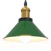 vidaXL Lampada a Sospensione Regolabile E27 Verde Lucido Ø22cm Metallo