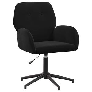 vidaXL Sedia da scrivania girevole 54 x 55 x 90 cm Nero Velluto