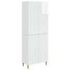 vidaXL Set di armadi 2 pcs Bianco Lucido 66 x 34,5 x 90 cm