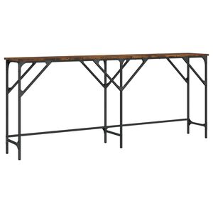 vidaXL Tavolo Consolle Rovere Fumo 180x29x75 cm in Legno Multistrato