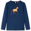Maglietta da Bambina a Maniche Lunghe Blu Marino 116